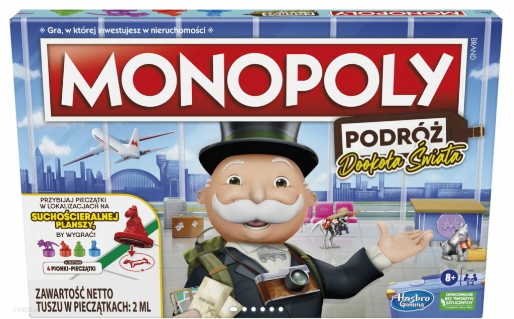 Monopoly: Podróż dookoła świata - HASBRO - Najlepsze gry planszowe dla dzieci: