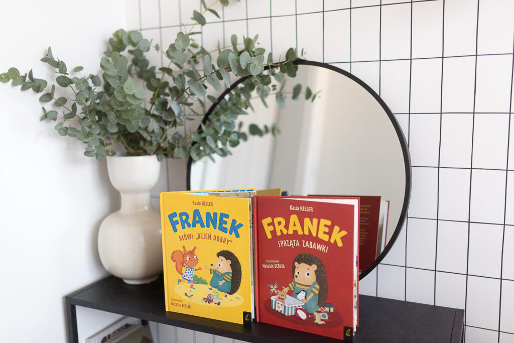 dwie książeczki z serii dla dzieci o Franku